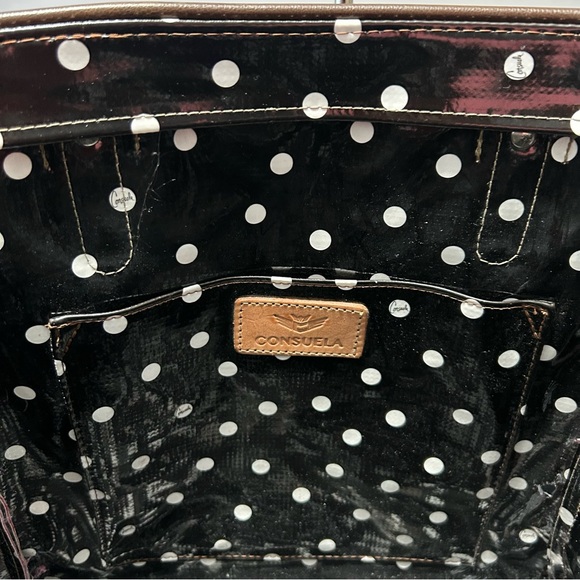 Consuela Black Polka Dot/Pink Valentina Tote - Picture 6 of 16